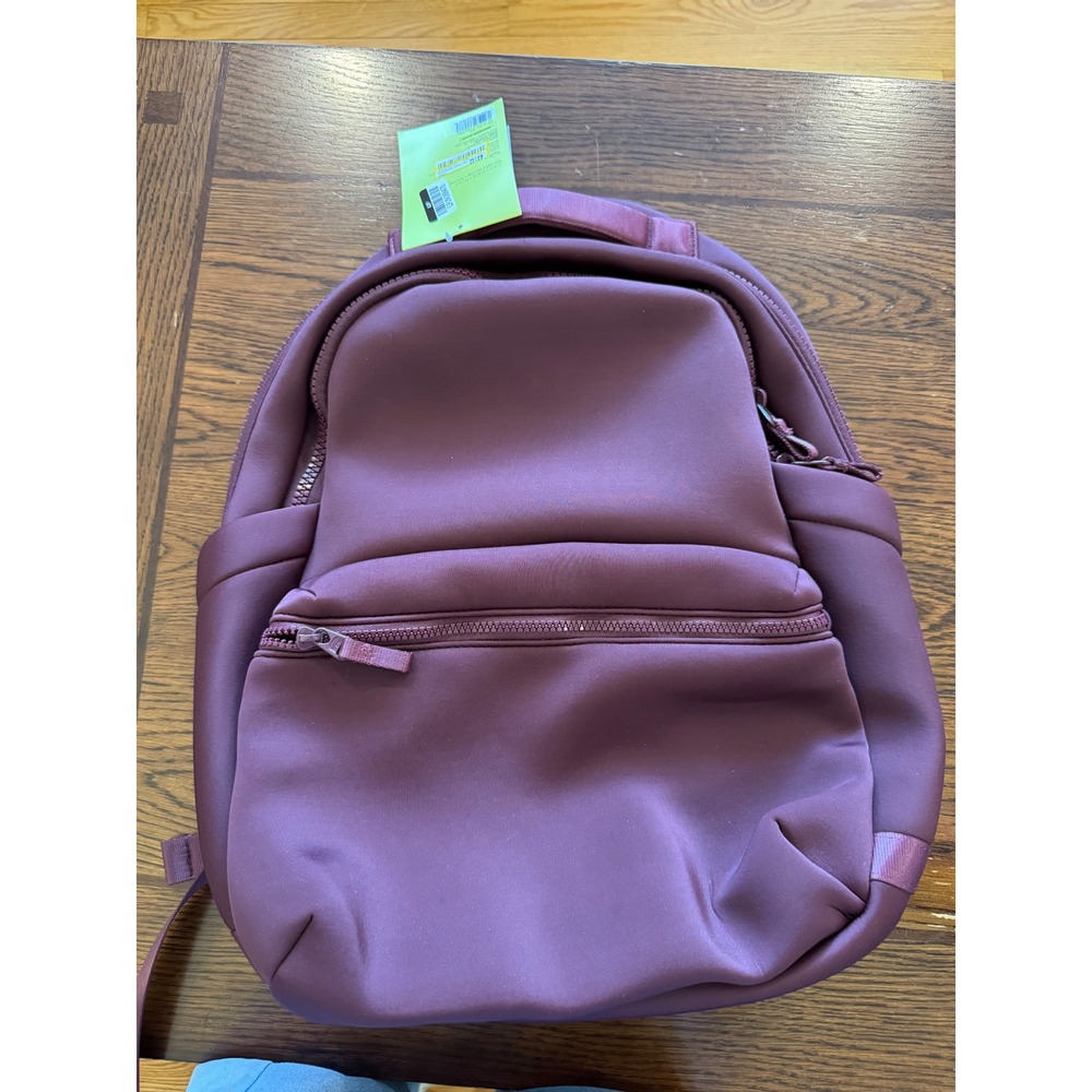 Faux Neoprene Backpack – Burgundy / Wine / Plum Color – New With Tags Hiking